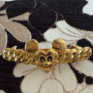 Made in France Gold Tonec Mickey Mouse Barrette